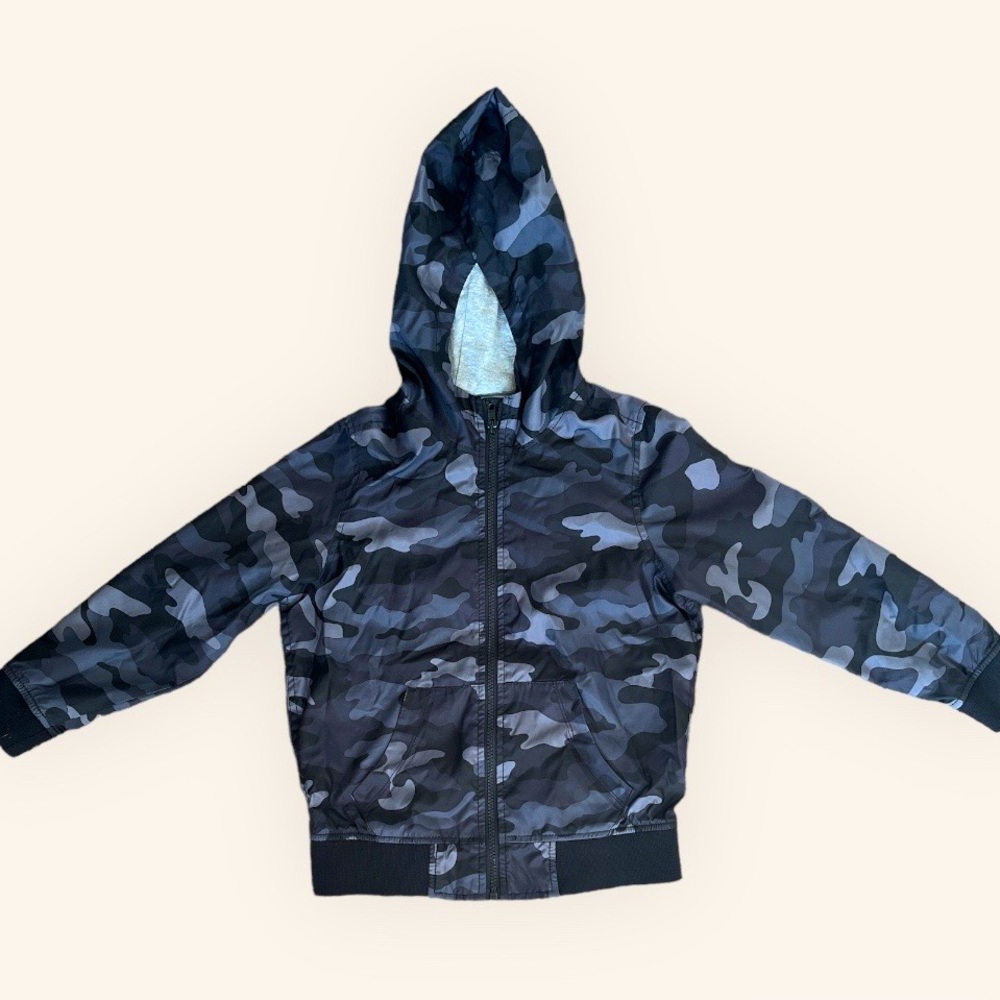 Old Navy Camo Zip Up Jacket, Boys Size Small 6-7